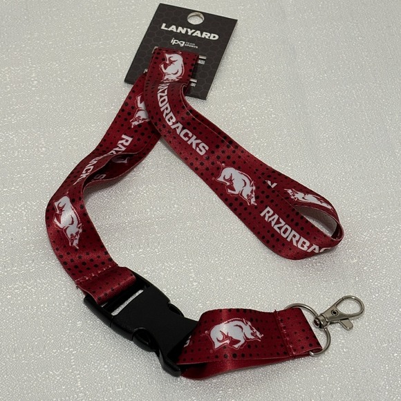 Arkansas Razorbacks Fan Lot – Lanyard, Keychain, Car Magnets, Emblem, Face Mask - Picture 2 of 11